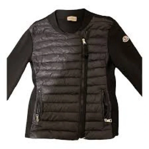 Moncler Maglia Cardigan Tricot Down Black jacket/sweater jacket - Picture 5 of 7